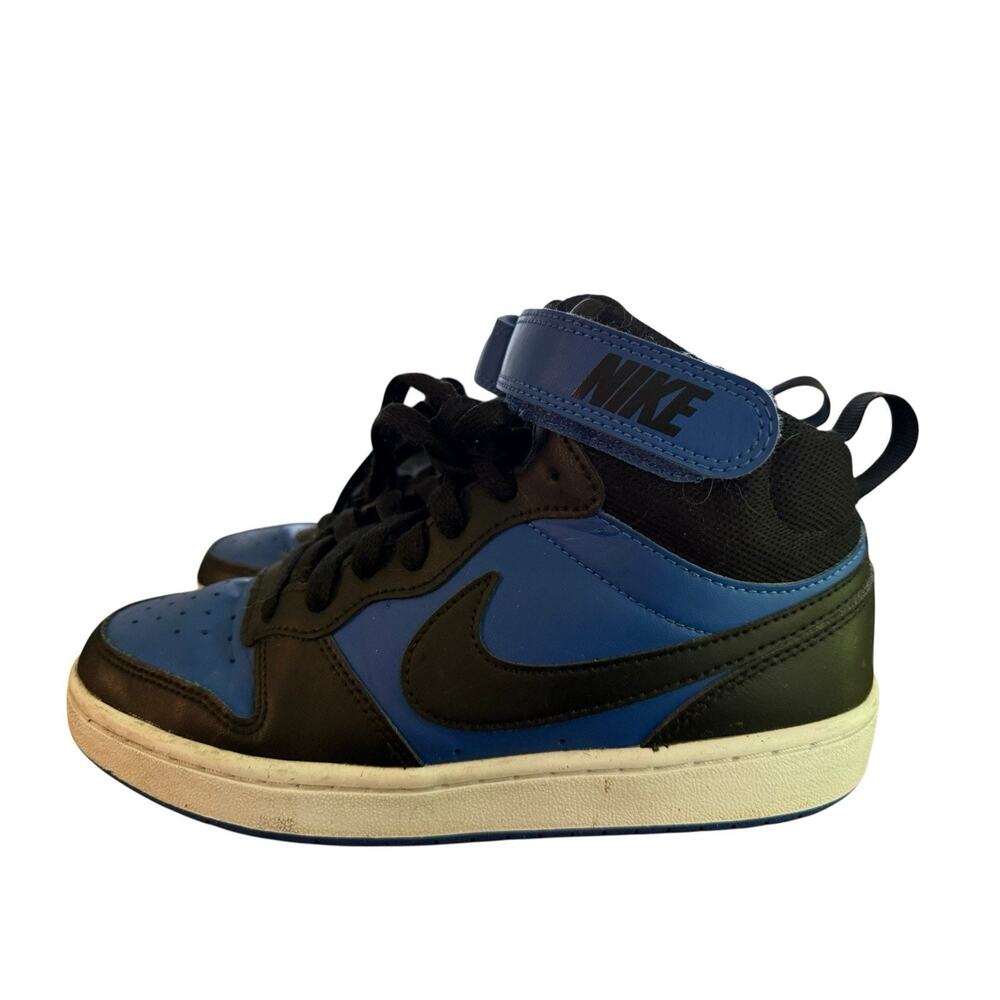 Nike Court Borough Mid 2 Shoes Youth Size 5Y Black Blue High Top CD7782-404 Kids